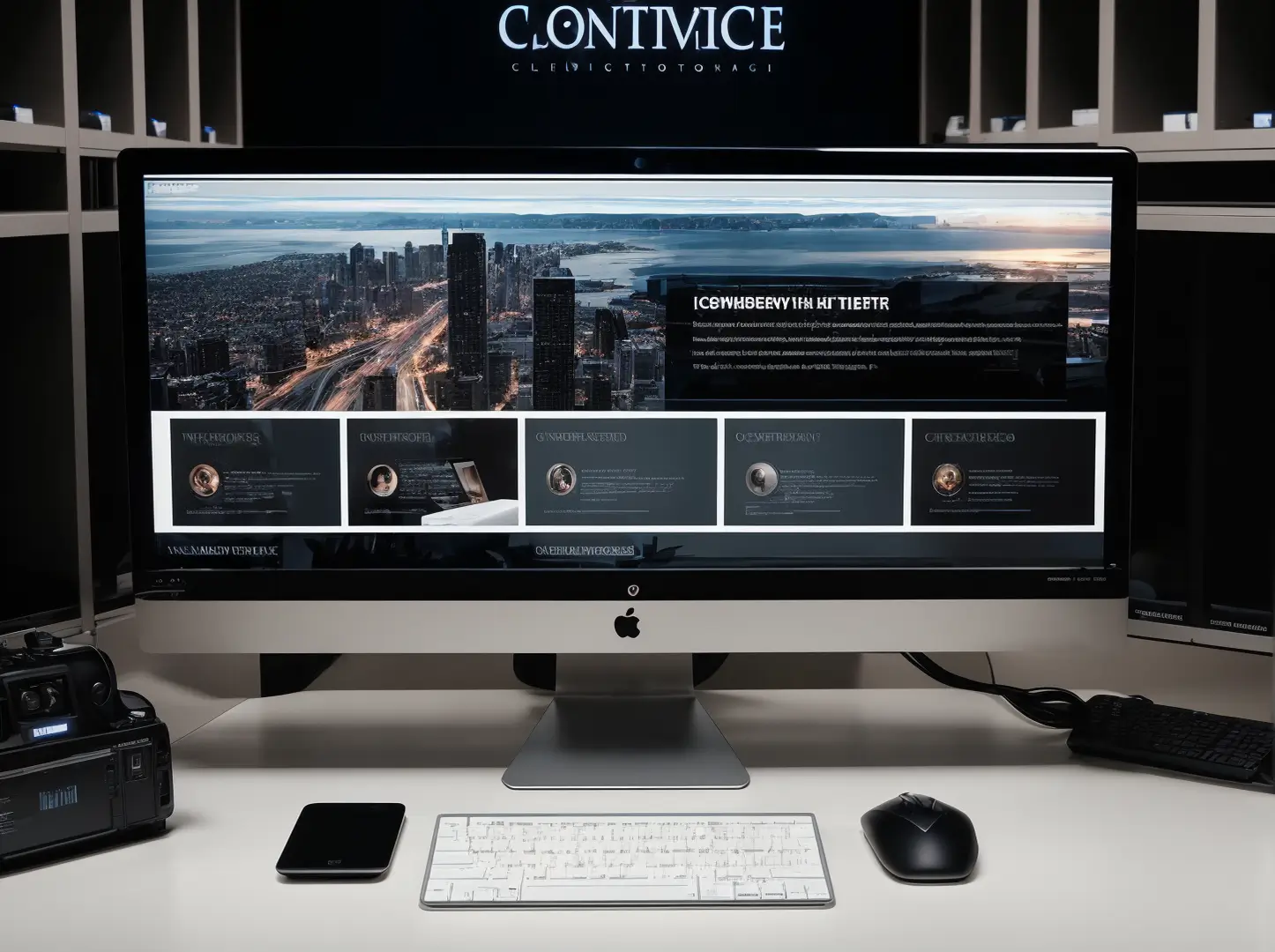 web design on large Mac monitor